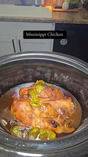 Crockpot Mississippi Chicken Recipe with Pepperoncinis