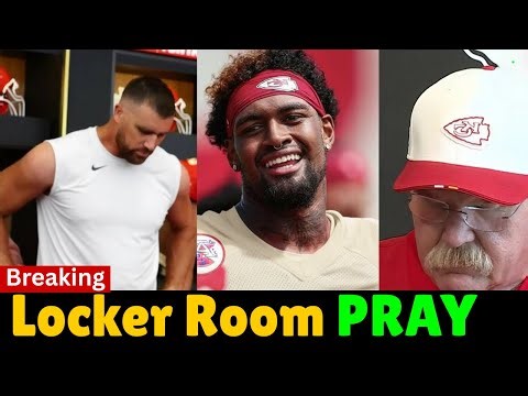 Mahomes & Kelce lead emotional locker room prayer for rookie Josh Simmons.