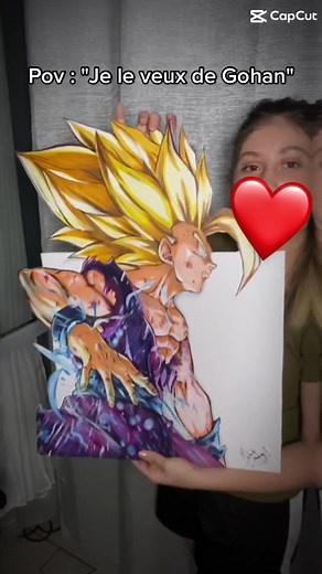 Dessin de Gohan en version SSJ2 | Manga Fanart