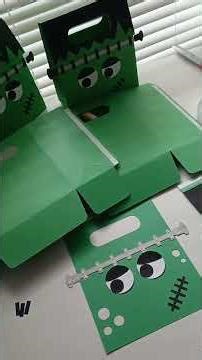 DIY Frankenstein Candy Bag | Easy Halloween Party Favor Made from Cardstock