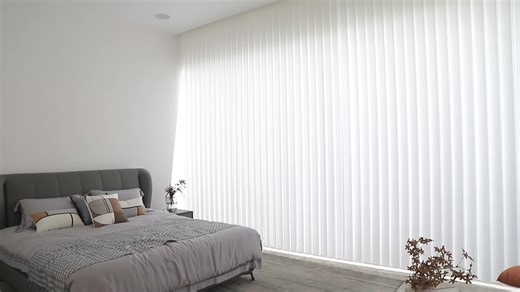 Automatic Electric Elegant Blackout Vertical Blinds Sheer Shade Curtains for Large Window With Remote Control