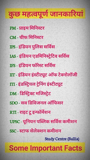 Some Special knowledge, #ssc #upp #police #constable #exam #prepration #rpf #gk | Study Center-Ballia