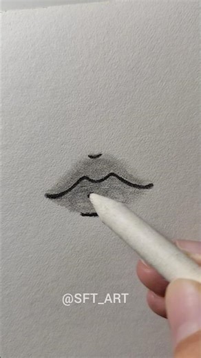 Draw sad lips ✨ #art #lips #tutorial #drawing #sketch #shorts