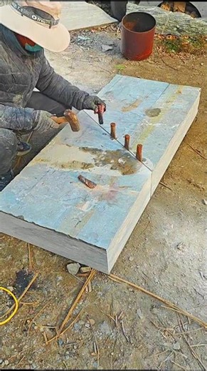 Splitting stone tiles diagonally