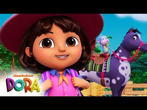 Dora Becomes a Gaucha! 🐎 Learn Spanish For Kid! | Dora & Friends