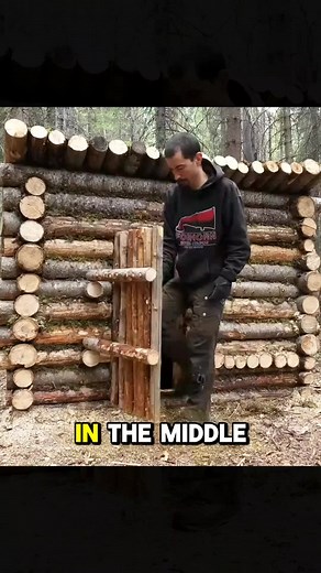 Build a Secret Hideout Small Log House Wood Stove #cabinliving #logcabinlife #wilderness #bushcraftsurvival #bushcrafting #ASMR #outdoorliving #outdoorlife #snowlife #survivalskills #survived