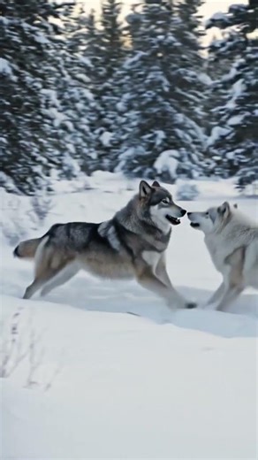 wolves playing