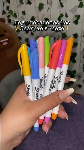 Probando los sharpie s-note #plumones #marcadores #reseña #studygram