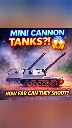 Mini Cannon Tank Challenge 😱 | Powerful Shooting Experiment #Shorts #experiment