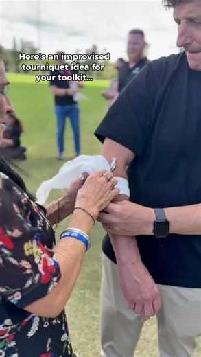 Massive haemorrhage is one of the leading causes of death in trauma emergencies. With only minutes to death from a significant arterial bleed on a limb, you need to be prepared to act fast - even if you don't have a proper tourniquet on hand. That's where this method comes in. Most basic first aid kits will have a triangular bandage and a pair of shears. Using these two bits of kit, you can create an improvised tourniquet that can buy you time until help arrives. Remember: → Genuine tourniquets 