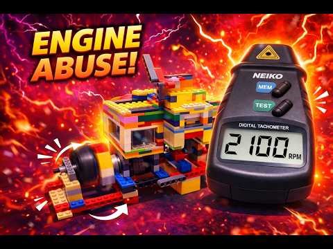 2100RPM - Abusing my Performance Stage 2 Inline 2 Lego Vacuum Engine