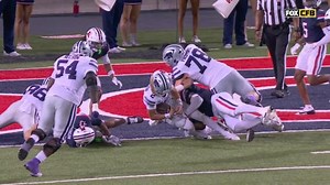 Avery Johnson barrels into the end zone for a Kansas State TD