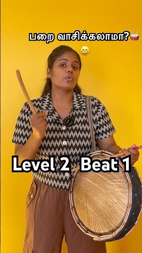Beginners Parai(🥁பறை) Easy lesson(Level 2 Beat 1)by ChandrikaParai #parai #chandrikaparai #trending
