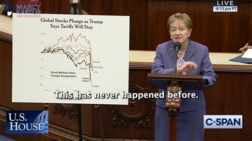 6.2K views · 369 reactions | Tariffs of this magnitude equate to new taxes on everything the American people buy. The Dow and S&P continued their historic nosedive today. Congress needs to act fast to rein in this chaos before retirement savings evaporate, businesses lose capital, and unemployment skyrockets. | Representative Marcy Kaptur | Facebook