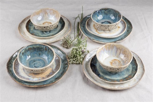 Custom Dinnerware Commission – Private Order – Handmade Stoneware (USA) - Etsy