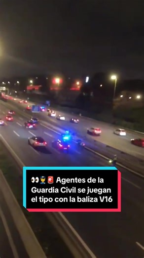 Incidente en la autopista: Guardia Civil y la baliza V16