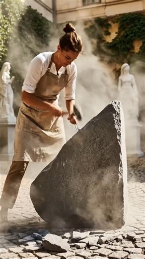 Beautiful Flower Carved from Stone 🌸 | Amazing Stone Art Transformation