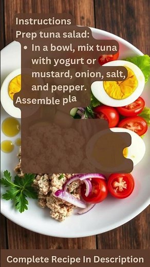 Hard Boiled Egg and Tuna Salad Plate for Diabetics