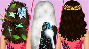 Hair Is Messy, Tangled And Dirty With Leaves And Wash cleanup Hair salon Animation ASMR #hair #messy #transformation #beautiful #Facebookviral | Tunnig ASMR