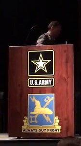 Lt. Col. Elmar Henschen, Ger Liaison Fort Huachuca, recites Martin Niemöller's famous quote about the danger of remaining silent when faced with hatred and discrimination at the Days of Remembrance Holocaust Observance hosted by the 304th Military Intelligence Battalion. Niemöller was a prominent Protestant pastor who was an outspoken foe of Adolf Hitler and spent seven years in concentration camps. | U.S. Army Fort Huachuca