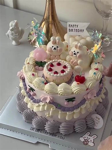 Adorable Rabbit Birthday Cake Designs 🐰❤️