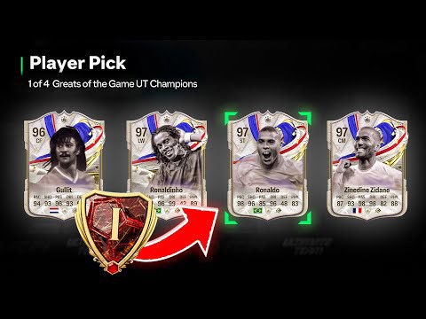 I opened rank 1 greats of the game FUT champions rewards!