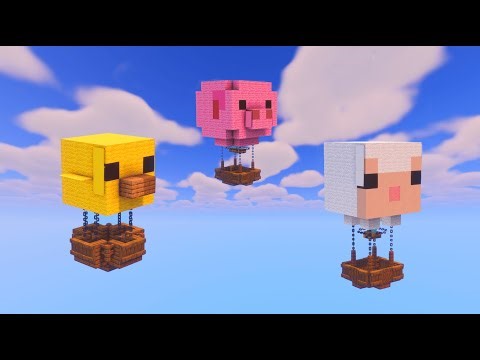I Turned MOBS into HOT AIR BALLOONS in Minecraft | How To Build Hot Air Balloon