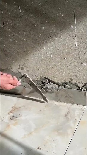 the correct way to install floor and wall trim #shortvideo #constructionworker