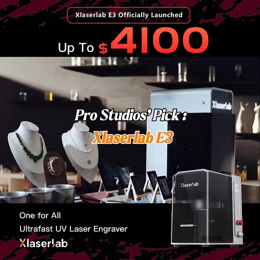  One UV laser that does it all — Fiber-, MOPA-, Diode-, and CO₂-level engraving, right from your desktop. Engrave inside crystal. Mark across curves. The E3 delivers 0.005mm precision and over 200 color possibilities — all in one compact machine. Precision. Color. Speed. Meet the new E3 — your creativity deserves nothing less. | XLaserlab Laser | Facebook