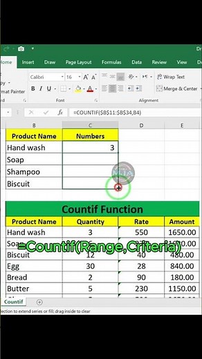 How to Use COUNTIF Function in Excel | A Beginner's Guide #