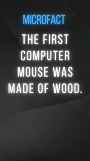 The first computer mouse was made of wood.
