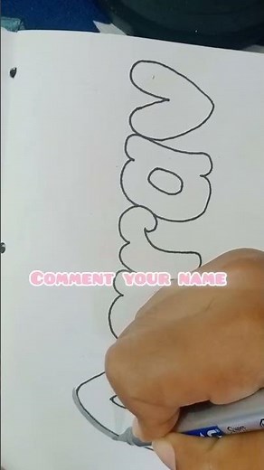 Easy Bubble Letter Drawing Tutorial | How to Draw Bubble Letters Step by Step for Beginners#shorts