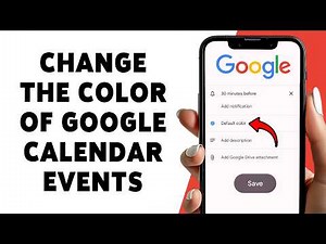 How To Change The Color Of Google Calendar Events | Color Code And Organize Google Calendar 2026