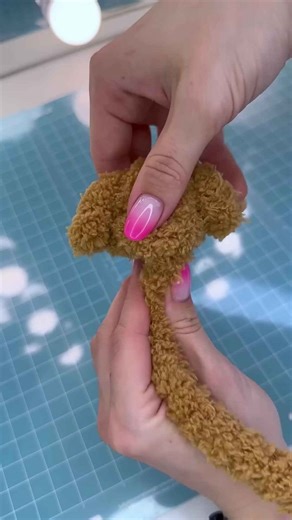 I made DIY fluffy puppy keychains🐶🐾#shorts