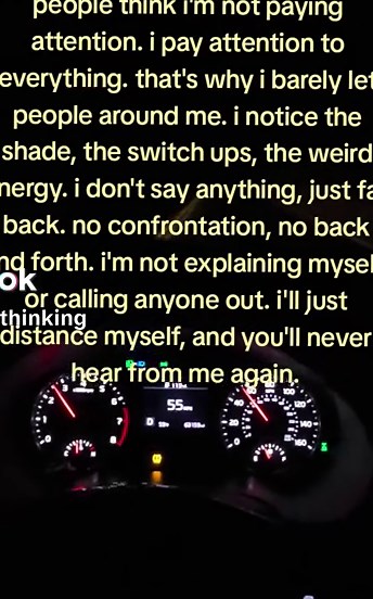 people think i'm not paying attention. i pay attention to everything. that's why i barely let people around me. i notice the shade, the switch ups, the weird energy. i don't say anything, just fall back. no confrontation, no back and forth. i'm not explaining myself, or calling anyone out. i'll just distance myself, and you'll never hear from me again. #healingjourney #selfawareness #awareness #deepthoughts #emotionalhealing