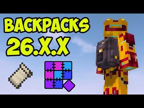 BACKPACKS MOD 26.1.2 minecraft - HOW TO USE Resource backpacks mod 26.1.2 (Fabric & Quilt)