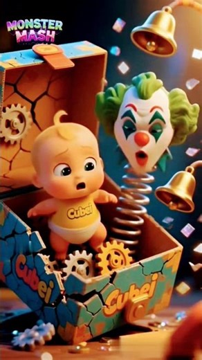 Cubei Baby vs Toybox Clown 🤡✨ | Funny Cartoon Comedy Shorts