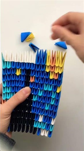Origami picture ✨ #diy #art #origami #origamicraft #picture #tutorial #shortvideo #painting #cute