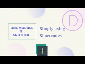 How to add one module in an other using Short code Option in Divi Builder.