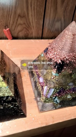 New pyramids in  This Large Handmade Orgonite Crystal Healing Emf...