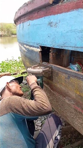 Cracked boat repair.