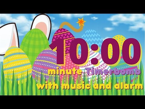 10 min Exploding Easter Egg Countdown Timer with Music and Alarm