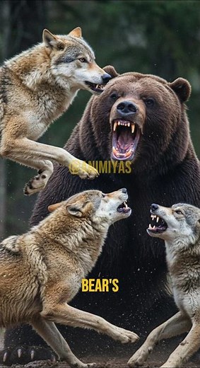 Wolves vs Bear/ Epic Battle in the Wild!