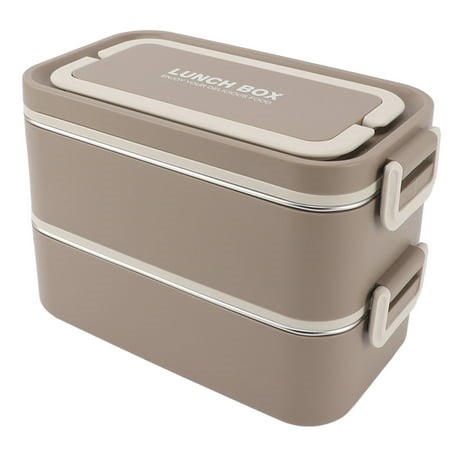 Stackable Bento Box 304 Stainless Steel Leakproof Insulated Lunch Containers for School Office, Double Layered Compartments, Reusable and - Walmart.ca