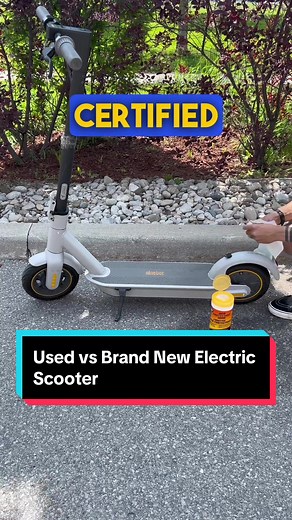 What’s the difference between a pre-owned and new scooter? Certified pre-owned scooters undergo quality testing before being sold, these scooters are significantly cheaper and perform the exact same. #electricscooter #Escooter #electricscooters #segwaymax #segway #used #usedscooter