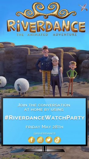 Tomorrow is the release of Riverdance - The Animated Adventure. To be part of the convo use #riverdancewatchparty #irishdance #fypdancetiktok #irish