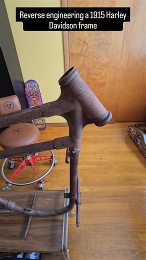 Kevin O'Neal on Instagram: "This frame appears to have been in a wreck of some sort, the front end we removed was bent badly and the top rear leg has cracked on this frame. For its age it's in remarkably good shape. Next step will be off to CAD software to be broken into the main cast pieces. The front end will be next for reverse engineering. #harleydavidson #reverseengineering #antiquemotorcycle #antiqueharley #3dscanning #antiquemotorcycleclubamca"