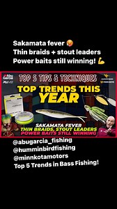 Here's the rundown for this month's Abu Garcia REVO/Humminbird Minn Kota Top 5 Tips and Trends of the Month in Bass Fishing – Episode 20! 1. Sakamata fever 🥵 2. Garmin LiveScope 👽 3. Thin braids stout leaders 🎣 4. Power baits still winning! 👀 5. Too much FFS in college? 🤔 | BassBlaster