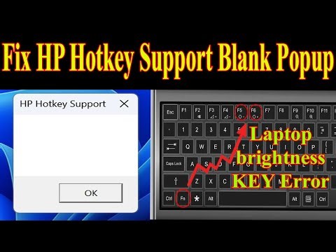 How To Fix HP Hotkey Support Blank Screen Windows 11/10 | Fix HP Hotkey Support Blank Popup Problem
