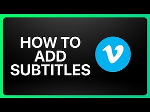 How To Add Subtitles To Vimeo Tutorial